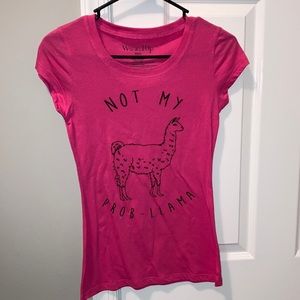 Womens short sleeve  pink shirt